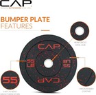Cap Barbell Economy - Speckled Olympic Bumper Plate Set With Color Logo  Blac