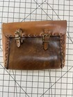 Rare Vintage Antique High Wheel Bicycle Leather Satchel Pouch Saddle Bag