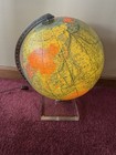 Vintage Mid Century Modern Replogle 12  World Vision Lucite Base Light Up Globe