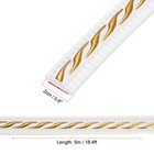 Peel Stick Molding Trim For Wall 0 8  X 16ft Self-adhesive Trim White Gold