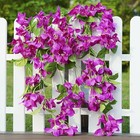 2pcs Bougainvillea Artificial Hanging Flowers Plants For Outdoors Fuchsia
