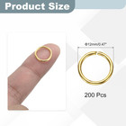200 Pcs Open Jump Rings  12mm Split Metal O Ring 1 2mm Thick Keychains Connector