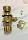 Antique Brass Privacy Door Knob     Used   Tested     Fits 2-3 8    2-3 4  Backset