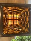 Vintage Caged Brown Root-beer Bubble Blown Glass Apothecary Jar Humidor Urn