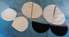 Lot Of 4 Pair Vintage Shoulder Pads From Women s Clothing Off White Cream Black
