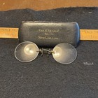 Antique Shur-on Armless Reading Glasses Gold Filled With Case Silver Lane Conn 