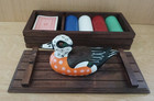Wood Duck Poker Chips   Card Set Sealed Cards Country Farmhouse Gift Set Vintage