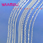 100  Authentic Genuine 925 Sterling Silver Link Chain Necklace With Lobster Clas