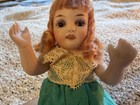 Antique German 5    Bisque Doll Sleepy Eyes 5-piece Body  Green Lace Dress