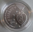 2022-w Proof  1 National Purple Heart Hall Of Honor Silver Dollar Box  Ogp