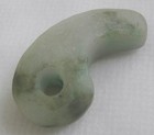 Japanese Ancient 2 7th Cent Jade Magatama Pendant Fetus Natural Japan Antique