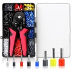 Ferrule Crimping Tool Kit With 1200pcs Red 1200pcs Ferrule Crimper Kit