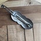 Vintage Navajo Artisan Hair Barrette 3 3 Inch Concho Sunrays 925 Sterling Steel