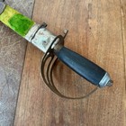 Heavy Sword Made In India Persian Green Velvet Sheath Blade Antique Rare