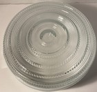 Vintage 1950s Atomic Ceiling Light Cover Frosted And Clear Shade 7 5 8    Fitter
