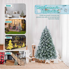 4ft Snow Flocked Artificial Christmas Tree Full Pine Unlit Faux Xmas Tree