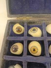 Antique Sample Of Prosthetic Hand Blown Glass Eyes Eyeballs Unknown Orgin Read