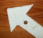 Antique Vtg 19th C 1800s Large Folk Art Wrought Iron Arrow Shaped Strap Hinge