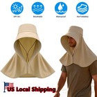 Breathable Foldable Sun Hat With Neck Flap Upf50  Uv Protection Unisex Outdoor