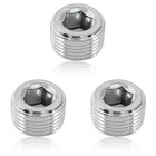 3 Pack 3 8  Pt Male Inner Hex Head Thread Plug Pipe Fitting 304 Stainless 