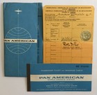 1959 Pan Am American Vintage Plane Ticket  Folder Passport - Us Guatemala