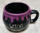 Rae Dunn  witches Brew  Black   Purple 3d Cauldron Halloween Ceramic Coffee Mug