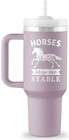 Horse Gifts For Women Girls - Horse Stuff - 40 Oz Engraved Tumbler With Handle 