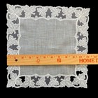 Heirloom Linen Bridal Lace Handkerchief Wedding Cottagecore Coquette Dainty