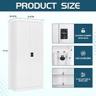 Metal Storage Cabinet 71    Tall Garage Cabinet W locking Doors Adjustable Shelves