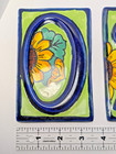 Set Of 3 Hand Painted Mexican Ceramic Tiles Sunflower Design Hecho En Mexico