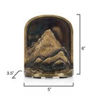 Mountain Brass Bookends Set  2 Non-skid Anti-slip Heavy Duty Decorative Booke   