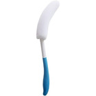 Body Back Bath Brush Curve Long Handle Mesh Bag Sponge  White  Blue