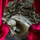 Bronze Horse Head Sculpture Statue Animal Marble Figurine Decor Knight Bust Rare