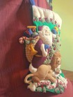 Bucilla Felt Christmas Stocking 18 Inch  Completed Handmade Beaded And Sequined