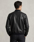 Men s Black Leather Bomber Jacket Real Or Faux Leather Slim Fit Varsity Ribbed