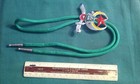 Shriner Emblem Shield Bolo Tie Silver-tone Metal   Enamel Emerald Green Chord