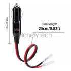 2pcs Fused Male Car Cigarette Lighter Socket Plug Connector Cable Leads 12v-24v