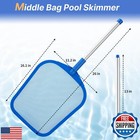 Tavaleu Pool Skimmer  Hot Tub Skimmer Spa Net With Pole  26    Ultra Fine Mes