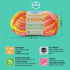 Crochet Yarn Kit Beginner Cotton Nylon Worsted Weight 3 Skeins With Hook Markers