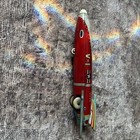 1950 Masudaya V-1 Usaf Sparkling Space Ship Rocket Rare Vintage Tin Friction Toy