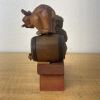 Anri Carved Wood Barware Man Bench Cat Barrel Corkscrew Bottle Opener Rare