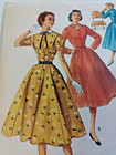 Mccall s 3435 Dress Full Skirt Sewing Pattern Ladies 16 Uc Vtg 50s Panel Pleated
