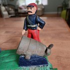 Vintage Artillery Coin Bank Cast Iron Mechanical Toy Millitary Civil War Taiwan 