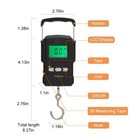 Portable Digital Hanging Luggage fishing Scale With Tape  165lb Capacity  Black