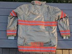 Firefighter Turnout Bunker Coat Jacket  Size 46t   1  Arm  Brown
