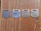 4 Brass Firearms Gun Tags Fobs Colt Remington Smith Wesson Winchester Western