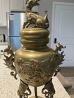Unique Victorian gothic Brass Urn 17in Tall