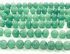 95 Vintage Japan Cherry Brand Glass Swirled Light Jade 10mm  Round Beads 4652
