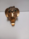 Vintage Napier Pat pend Elephant Gold Tone Piggy Bank Bejeweled Cabochon