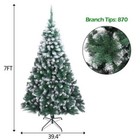 7ft Spray White Pvc Artificial Christmas Tree W  870 Tips New Year Decoration Us